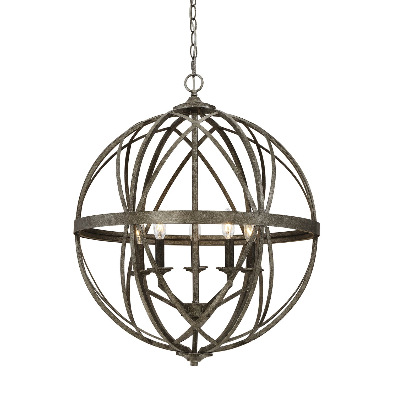 Millennium - 2285-AS - Five Light Pendant - Lakewood - Antique Silver