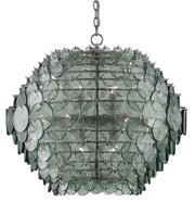 Currey and Company - 9000-0009 - 14 Light Chandelier - Painted Silver Granello