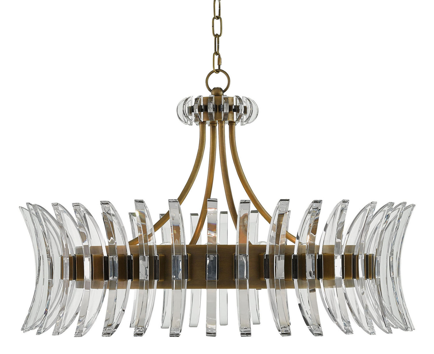 Currey and Company - 9000-0014 - Eight Light Chandelier - Antique Brass