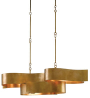 Currey and Company - 9000-0046 - Six Light Chandelier - Antique Gold Leaf