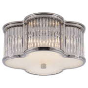 Visual Comfort Signature - AH 4014PN/CG-FG - Two Light Flush Mount - Basil - Polished Nickel with Clear Glass