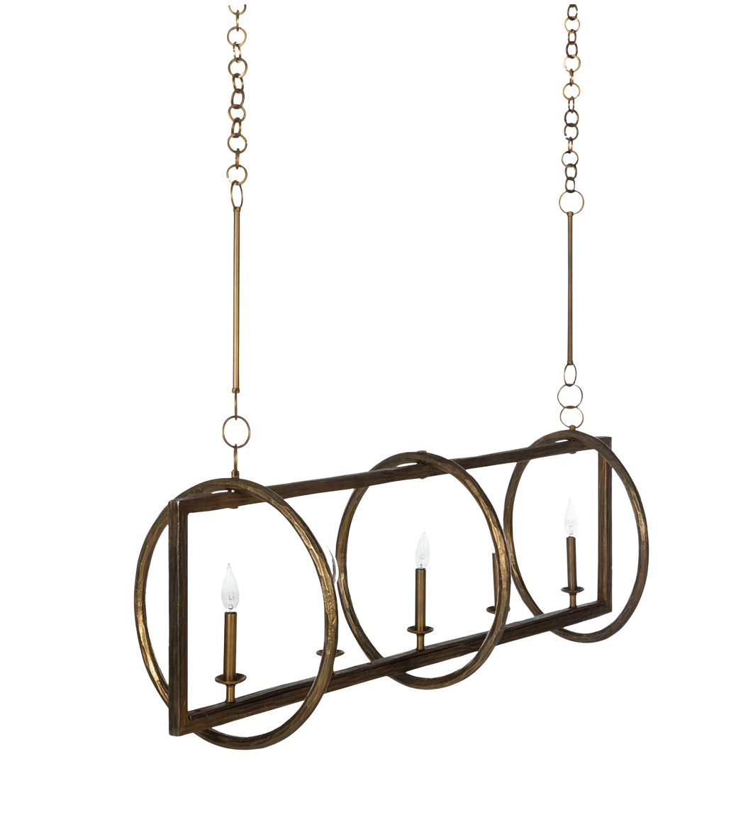Leo Chandelier - Forged - Aged Blonde