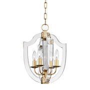Hudson Valley - 6512-AGB - Four Light Pendant - Arietta - Aged Brass