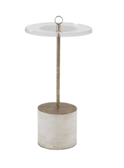 Lexi Alabaster Clear Acrylic Round Table