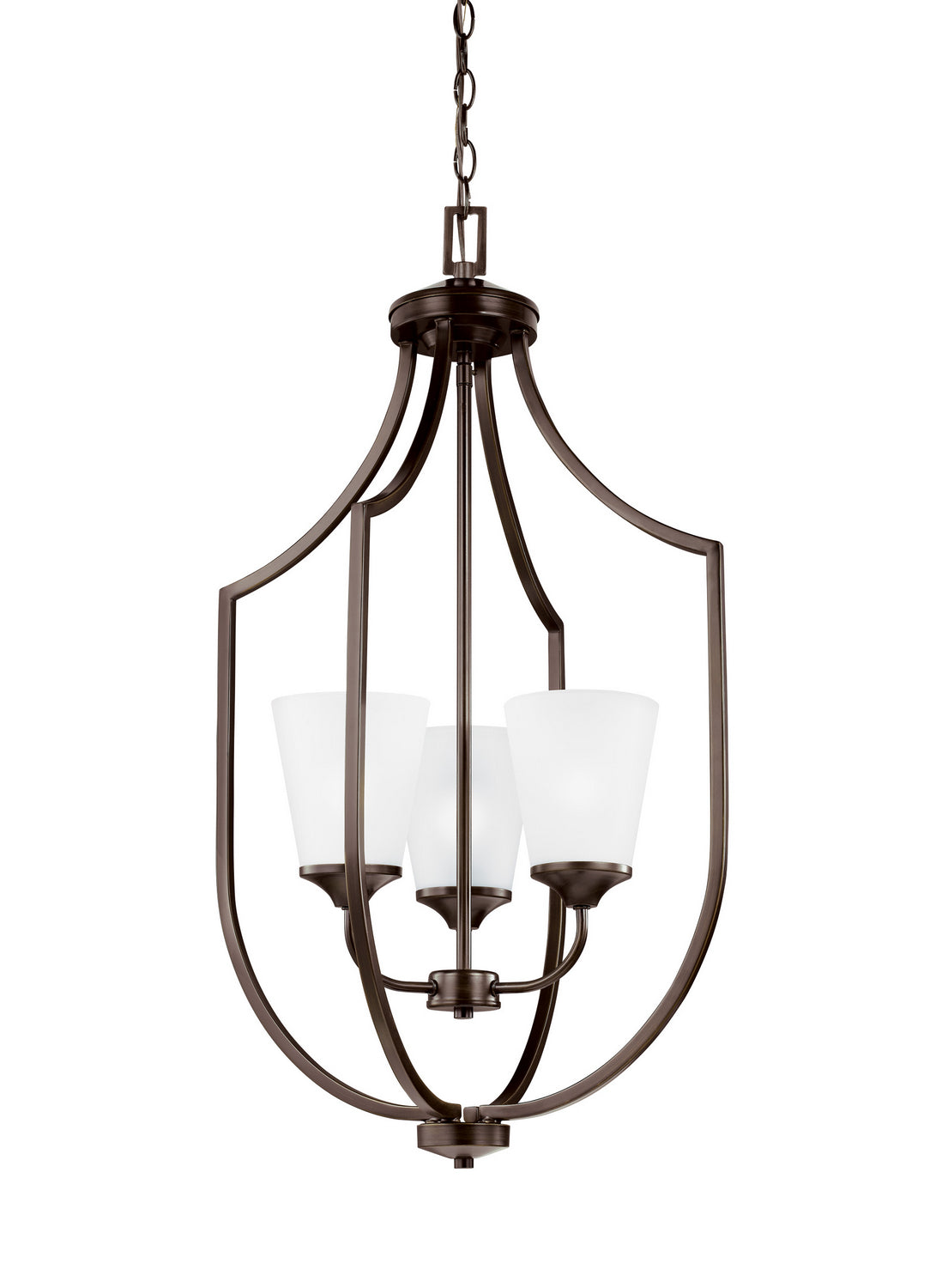 Generation Lighting - 5224503EN3-710 - Three Light Hall / Foyer Pendant - Hanford - Bronze