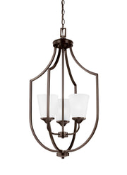 Generation Lighting - 5224503EN3-710 - Three Light Hall / Foyer Pendant - Hanford - Bronze