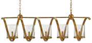 Currey and Company - 9000-0054 - Five Light Chandelier - Washed Gold Leaf