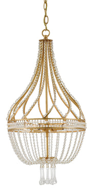 Currey and Company - 9000-0061 - Four Light Chandelier - Antique Gold Leaf