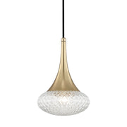 Mitzi - H114701C-AGB - One Light Pendant - Bella - Aged Brass