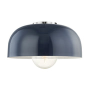 Mitzi - H199501L-PN/NVY - One Light Flush Mount - Avery - Polished Nickel/Navy