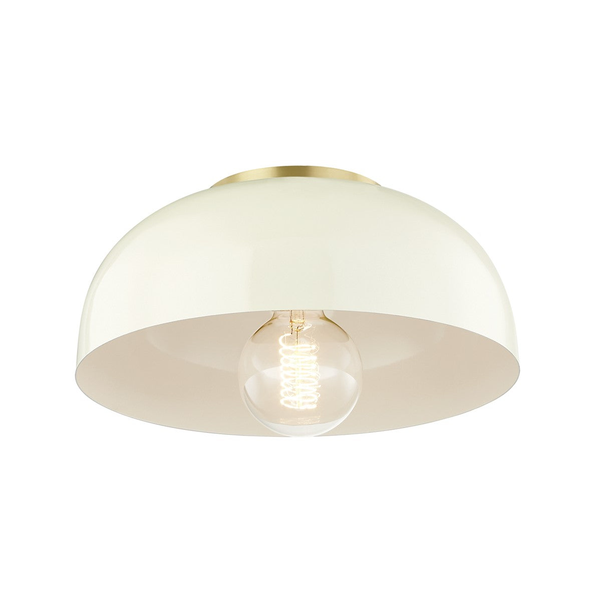 Mitzi - H199501S-AGB/CR - One Light Flush Mount - Avery - Aged Brass/Cream