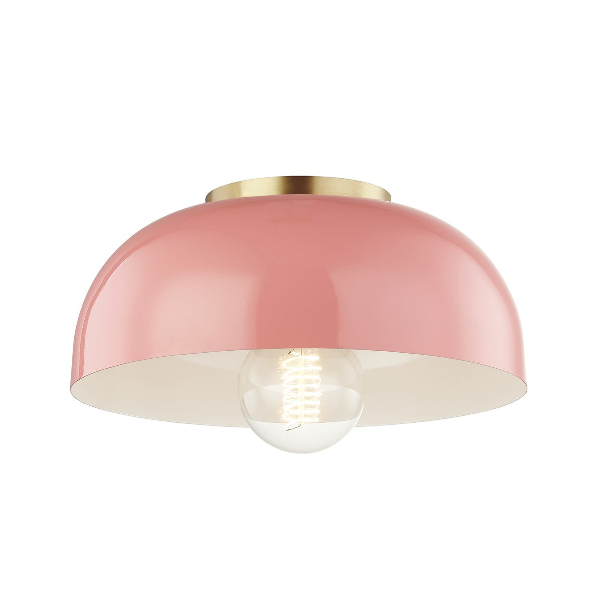 Mitzi - H199501S-AGB/PK - One Light Flush Mount - Avery - Aged Brass/Pink