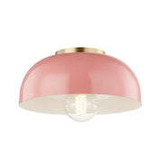 Mitzi - H199501S-AGB/PK - One Light Flush Mount - Avery - Aged Brass/Pink