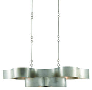 Currey and Company - 9000-0372 - Six Light Chandelier - Contemporary Silver Leaf