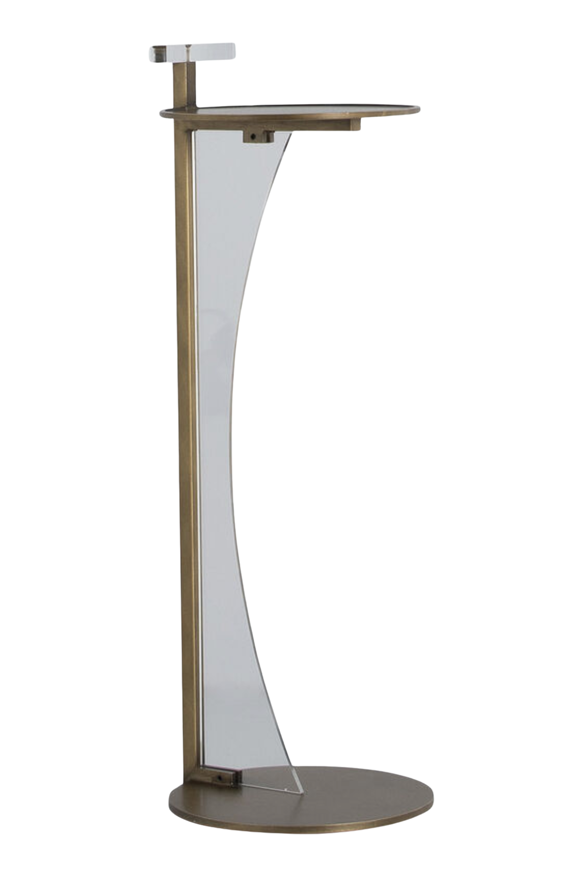 Ava Metal Acrylic Pedestal Drink Table