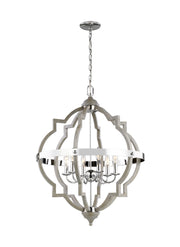 Generation Lighting - 5124906EN-872 - Six Light Hall / Foyer - Socorro - Washed Pine