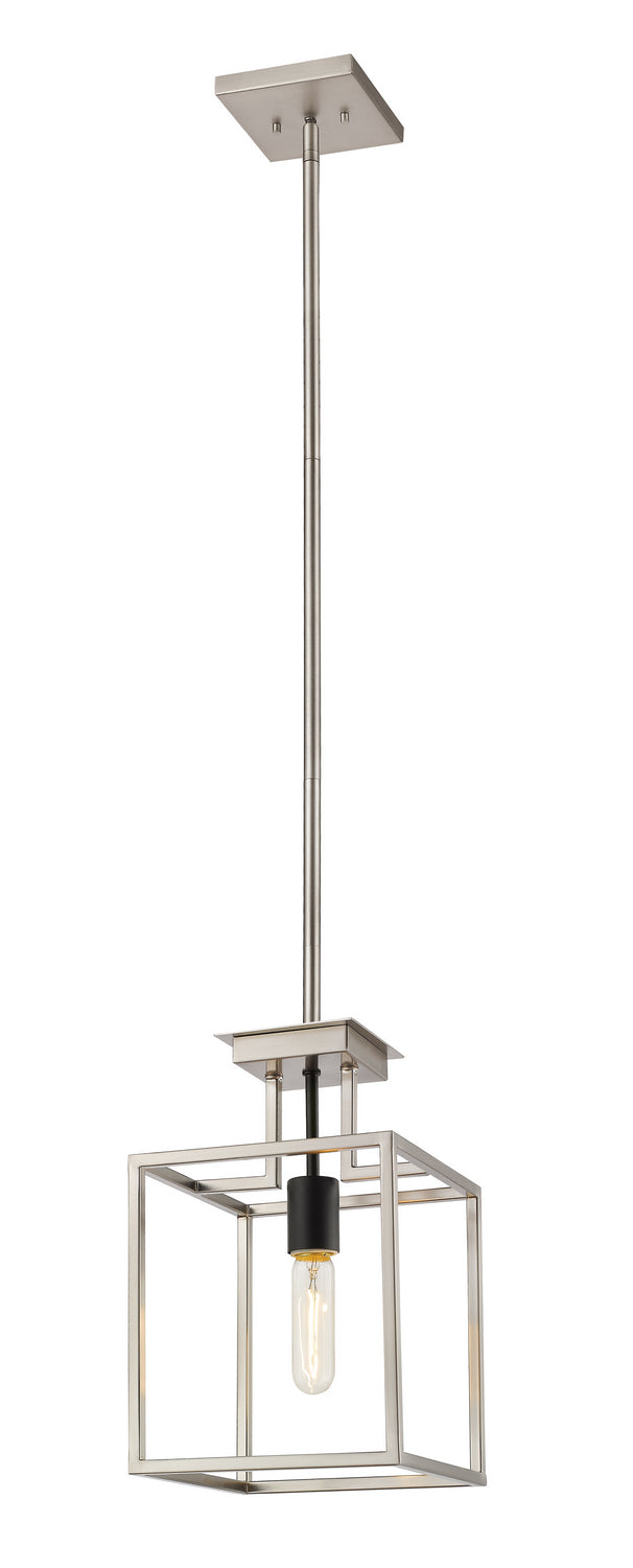 Z-Lite - 456MP-BN-BK - One Light Pendant - Quadra - Brushed Nickel / Matte Black