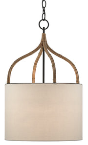 Currey and Company - 9000-0445 - One Light Pendant - Blacksmith/Natural