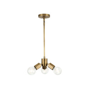 Alora - PD307003VB - Three Light Pendant - Hexa - Vintage Brass