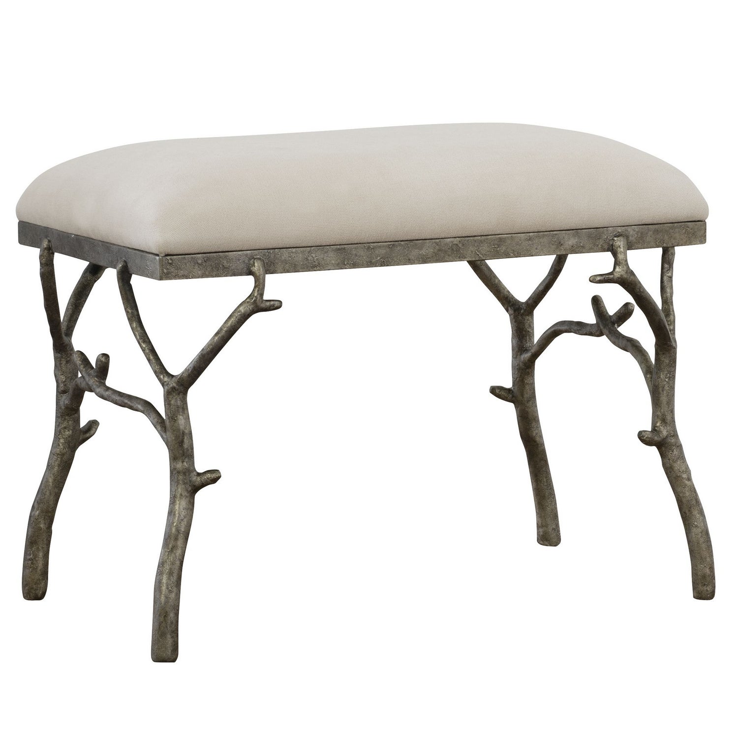 Uttermost - 23544 - Bench - Lismore - Antique Silver