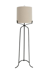 Elena Iron Antique Bronze Tripod Base Floor Lamp