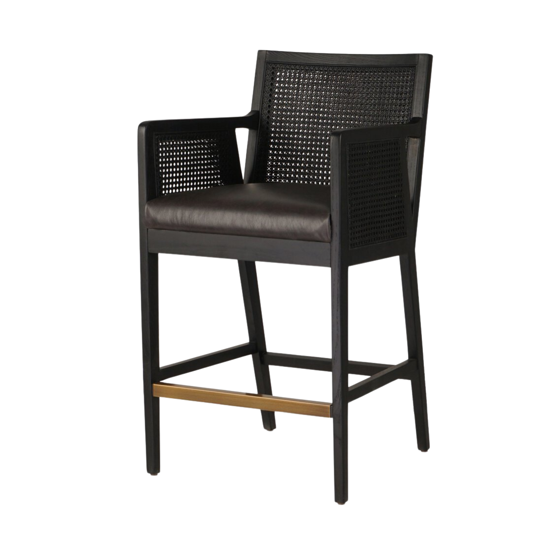 Antonia Bar Stool - Ebony/ Black