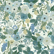 Garden Party Blue Wallpaper