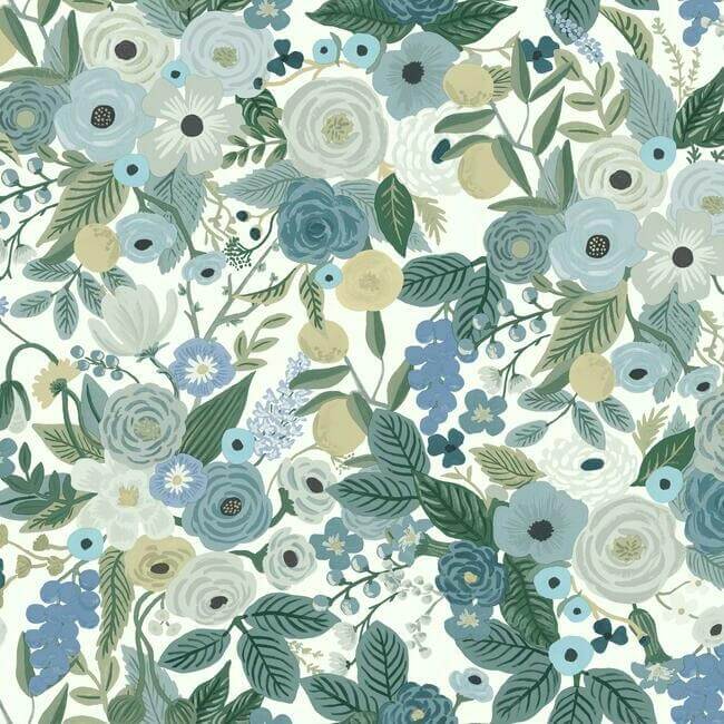 Garden Party Blue Wallpaper (Double Roll Price)