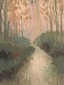 Forest Sunlight - Poly Bronze Floating Frame