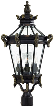 Minka-Lavery - 8936-95 - Four Light Post Mount - Stratford Hall - Heritage w/Gold Highlights