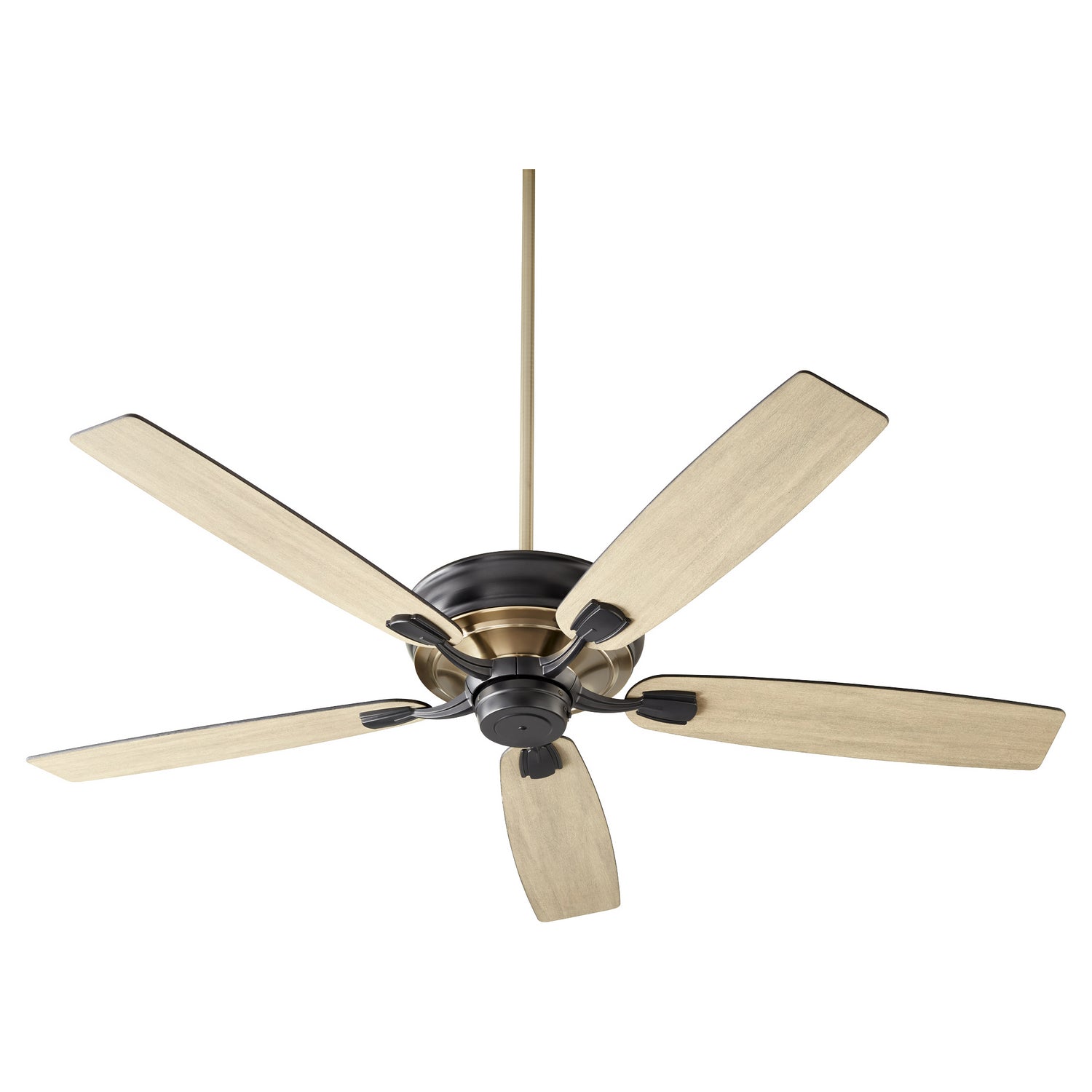 Quorum - 50605-69 - 60"Ceiling Fan - Gamble - Textured Black|Aged Brass