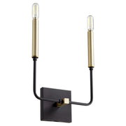 Quorum - 531-2-6980 - Two Light Wall Mount - Lacy - Textured Black|Aged Brass
