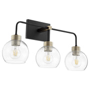 Quorum - 532-3-6980 - Three Light Vanity - Lacy - Textured Black|Aged Brass