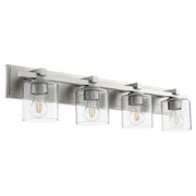 Quorum - 5369-4-265 - Four Light Vanity - Kaplan - Satin Nickel|Clear Seeded