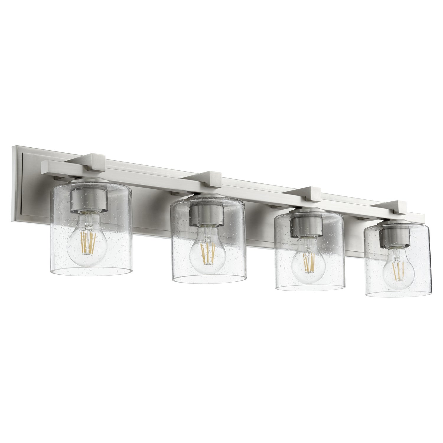 Quorum - 5369-4-265 - Four Light Vanity - Kaplan - Satin Nickel|Clear Seeded