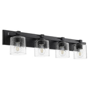 Quorum - 5369-4-269 - Four Light Vanity - Kaplan - Textured Black|Clear Seeded