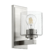 Quorum - 5669-1-265 - One Light Wall Mount - KAPLAN - Satin Nickel|Clear Seeded