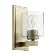 Quorum - 5669-1-280 - One Light Wall Mount - KAPLAN - Aged Brass|Clear Seeded