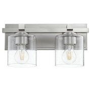 Quorum - 5669-2-265 - Two Light Wall Mount - KAPLAN - Satin Nickel|Clear Seeded