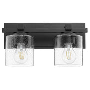 Quorum - 5669-2-269 - Two Light Wall Mount - KAPLAN - Textured Black|Clear Seeded