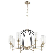 Quorum - 607-8-6980 - Eight Light Chandelier - Espy - Textured Black|Aged Brass