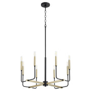 Quorum - 631-8-6980 - Eight Light Chandelier - Lacy - Textured Black|Aged Brass