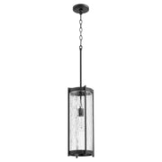 Quorum - 810-69 - One Light Pendant - Chisseled Pendants - Textured Black|Clear Chisseled Glass