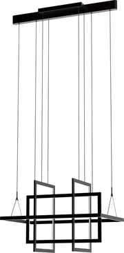 PageOne - PP121423-SDG - LED Chandelier - Geometry - Satin Dark Gray