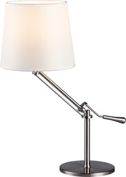 PageOne - PT140192-SN/WH - One Light Table Lamp - Nero - Satin Nickle