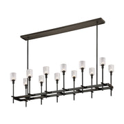 Alora - LP314366UBRC - 12 Light Island Pendant - Salita - Ribbed Crystal/Urban Bronze