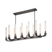 Alora - LP316012UBCR - 12 Light Island Pendant - Flute - Ribbed Glass/Urban Bronze