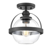 Savoy House - 6-7200-1-89 - One Light Semi-Flush Mount - Pendleton - Matte Black