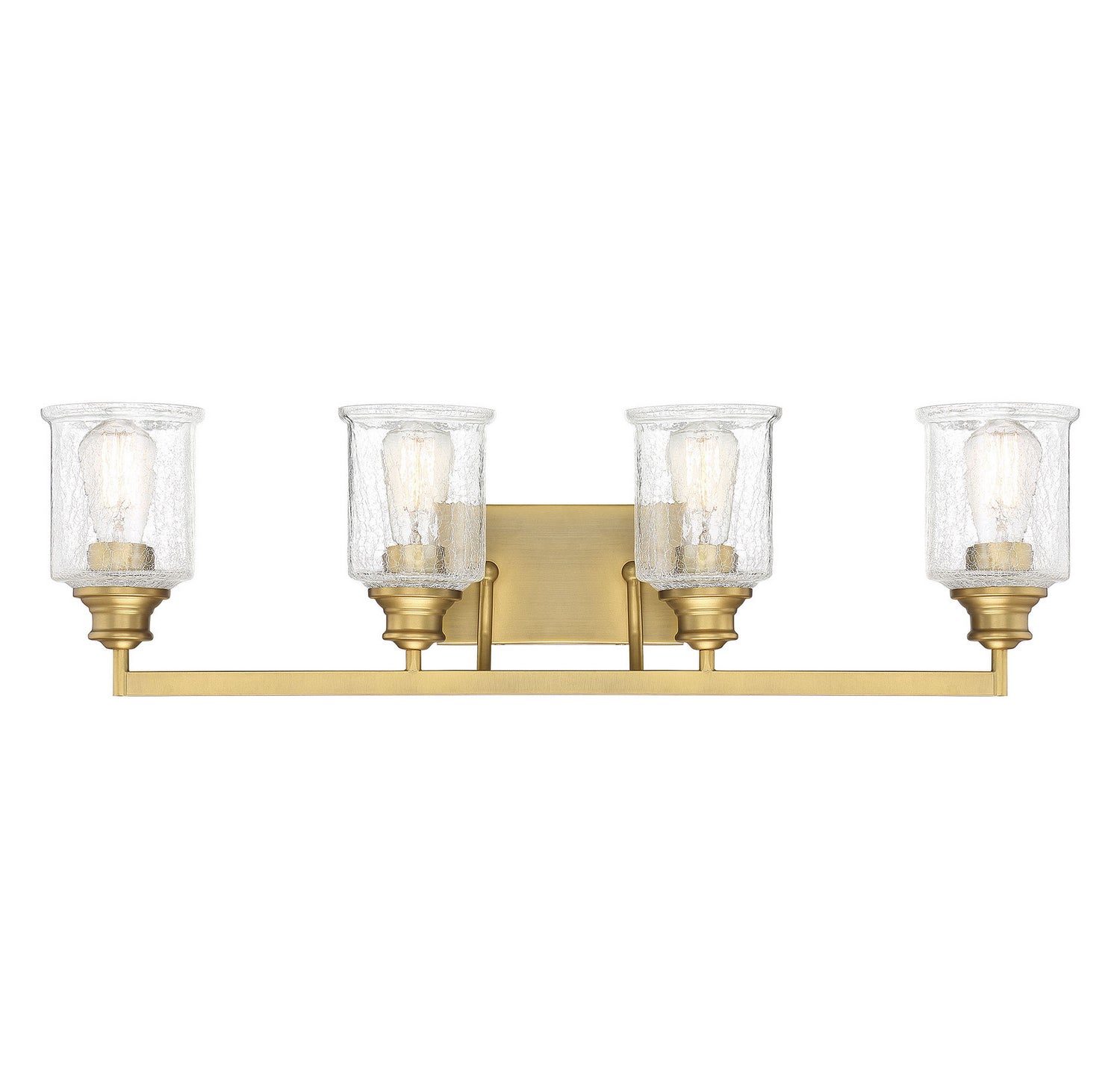 Savoy House - 8-1972-4-322 - Four Light Bath Bar - Hampton - Warm Brass