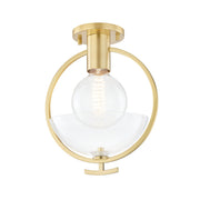 Mitzi - H387601-AGB - One Light Semi Flush Mount - Ringo - Aged Brass